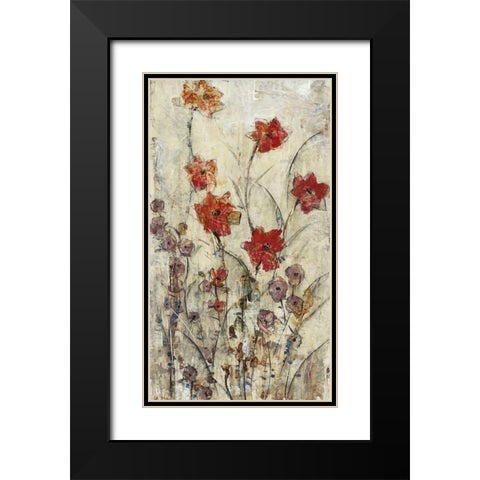 Floral Wash II Black Modern Wood Framed Art Print with Double Matting by OToole, Tim