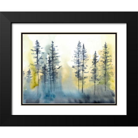 Shadow Forest I Black Modern Wood Framed Art Print with Double Matting by Zarris, Chariklia