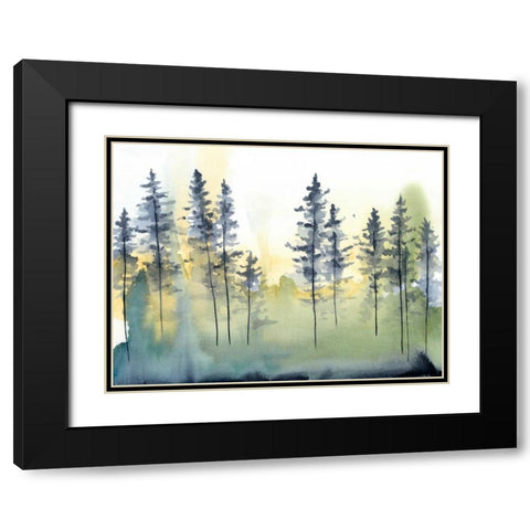 Shadow Forest II Black Modern Wood Framed Art Print with Double Matting by Zarris, Chariklia