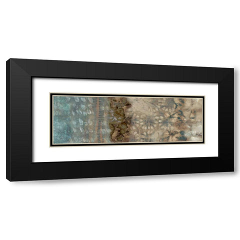 Shibori Panel I Black Modern Wood Framed Art Print with Double Matting by Zarris, Chariklia