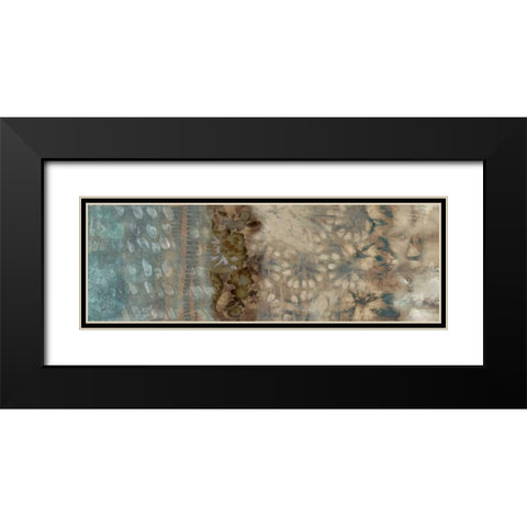 Shibori Panel I Black Modern Wood Framed Art Print with Double Matting by Zarris, Chariklia