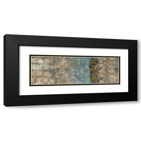 Shibori Panel II Black Modern Wood Framed Art Print with Double Matting by Zarris, Chariklia