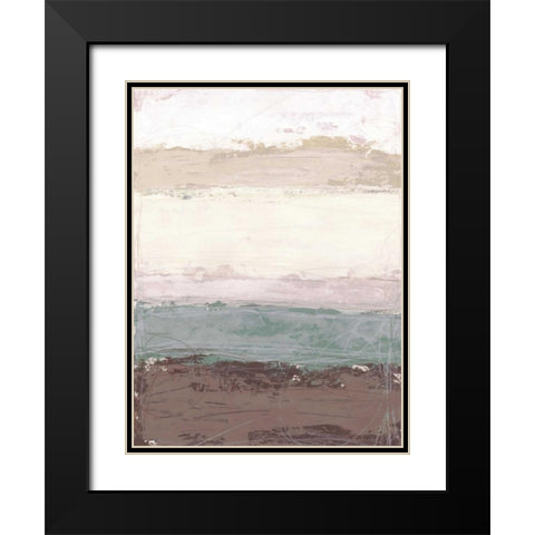 Strata Horizon I Black Modern Wood Framed Art Print with Double Matting by Vess, June Erica