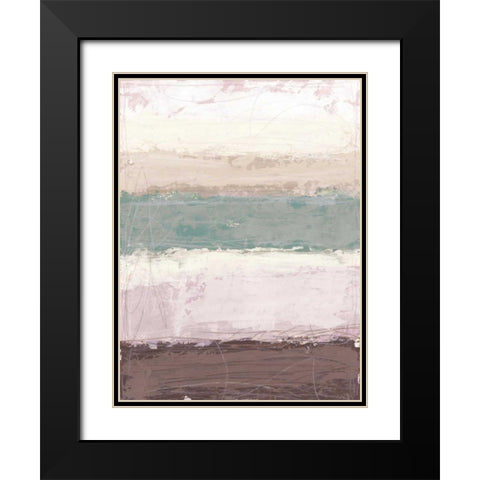 Strata Horizon II Black Modern Wood Framed Art Print with Double Matting by Vess, June Erica