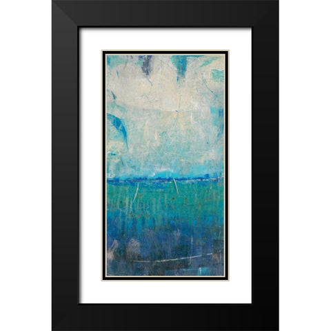 Blue Movement I Black Modern Wood Framed Art Print with Double Matting by OToole, Tim