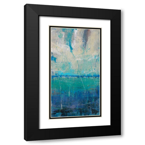 Blue Movement II Black Modern Wood Framed Art Print with Double Matting by OToole, Tim