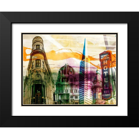 San Francisco Buildings II Black Modern Wood Framed Art Print with Double Matting by Jasper, Sisa