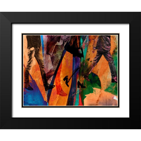 San Francisco Bustle Black Modern Wood Framed Art Print with Double Matting by Jasper, Sisa
