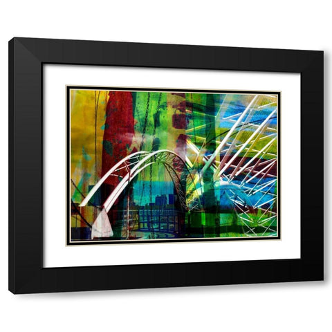 Denver Bridge Black Modern Wood Framed Art Print with Double Matting by Jasper, Sisa