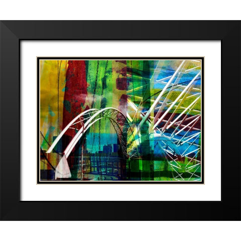 Denver Bridge Black Modern Wood Framed Art Print with Double Matting by Jasper, Sisa