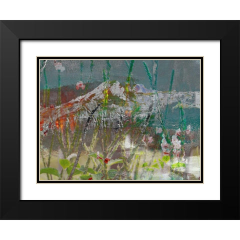 Mountain Wildflowers II Black Modern Wood Framed Art Print with Double Matting by Jasper, Sisa
