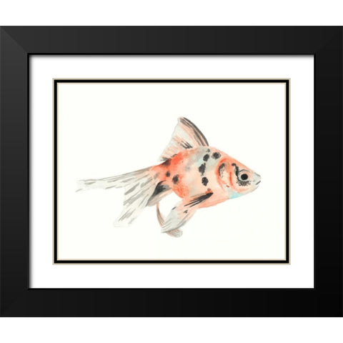 Watercolor Tropical Fish I Black Modern Wood Framed Art Print with Double Matting by McCavitt, Naomi