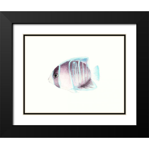 Watercolor Tropical Fish III Black Modern Wood Framed Art Print with Double Matting by McCavitt, Naomi