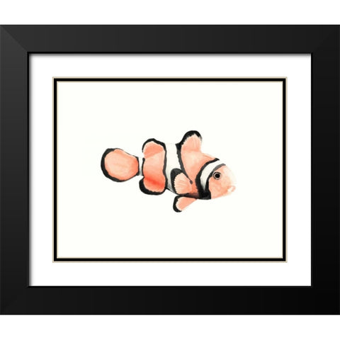 Watercolor Tropical Fish IV Black Modern Wood Framed Art Print with Double Matting by McCavitt, Naomi
