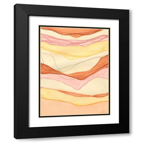 Canyon Cascade I Black Modern Wood Framed Art Print with Double Matting by Lam, Vanna
