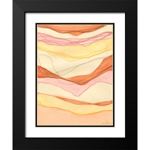 Canyon Cascade I Black Modern Wood Framed Art Print with Double Matting by Lam, Vanna