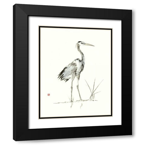 Evening Watch I Black Modern Wood Framed Art Print with Double Matting by Rae, Nan
