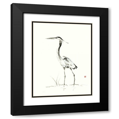 Evening Watch II Black Modern Wood Framed Art Print with Double Matting by Rae, Nan