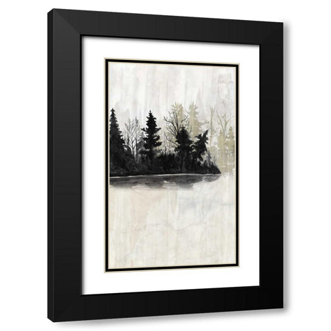 Pine Island II Black Modern Wood Framed Art Print with Double Matting by McCavitt, Naomi