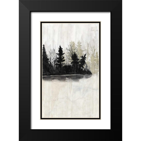 Pine Island II Black Modern Wood Framed Art Print with Double Matting by McCavitt, Naomi