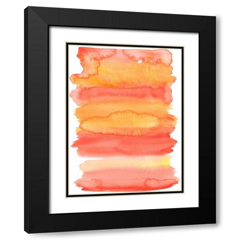 Tangerine II Black Modern Wood Framed Art Print with Double Matting by McCavitt, Naomi