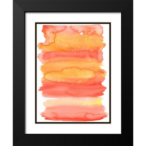 Tangerine II Black Modern Wood Framed Art Print with Double Matting by McCavitt, Naomi