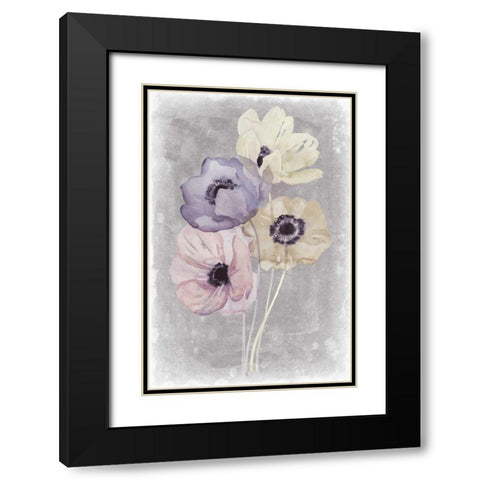 Floral Waltz I Black Modern Wood Framed Art Print with Double Matting by Popp, Grace