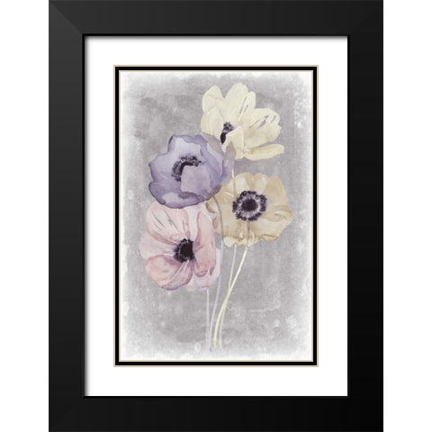 Floral Waltz I Black Modern Wood Framed Art Print with Double Matting by Popp, Grace