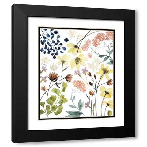 Flower Composition I Black Modern Wood Framed Art Print with Double Matting by Popp, Grace