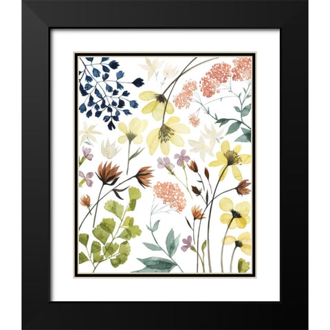 Flower Composition I Black Modern Wood Framed Art Print with Double Matting by Popp, Grace