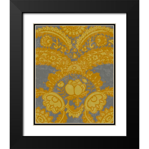 Graphic Damask IV Black Modern Wood Framed Art Print with Double Matting by Zarris, Chariklia