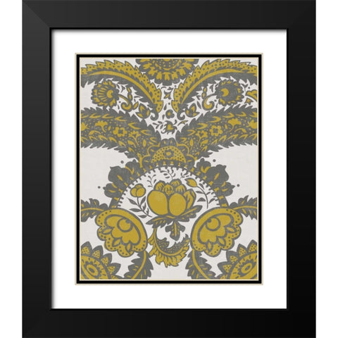 Graphic Damask VI Black Modern Wood Framed Art Print with Double Matting by Zarris, Chariklia