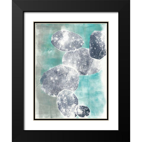 Descending Orbs I Black Modern Wood Framed Art Print with Double Matting by Goldberger, Jennifer