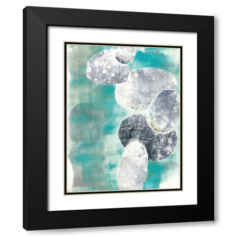 Descending Orbs II Black Modern Wood Framed Art Print with Double Matting by Goldberger, Jennifer