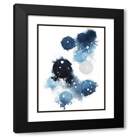 Blue Galaxy I Black Modern Wood Framed Art Print with Double Matting by Popp, Grace