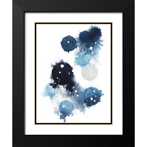 Blue Galaxy I Black Modern Wood Framed Art Print with Double Matting by Popp, Grace