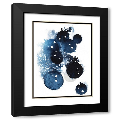 Blue Galaxy II Black Modern Wood Framed Art Print with Double Matting by Popp, Grace
