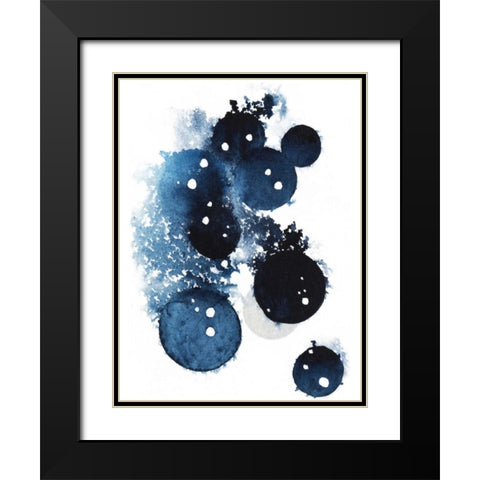 Blue Galaxy II Black Modern Wood Framed Art Print with Double Matting by Popp, Grace