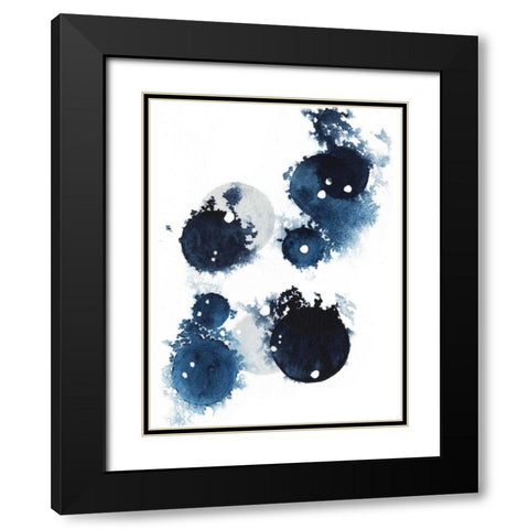 Blue Galaxy III Black Modern Wood Framed Art Print with Double Matting by Popp, Grace