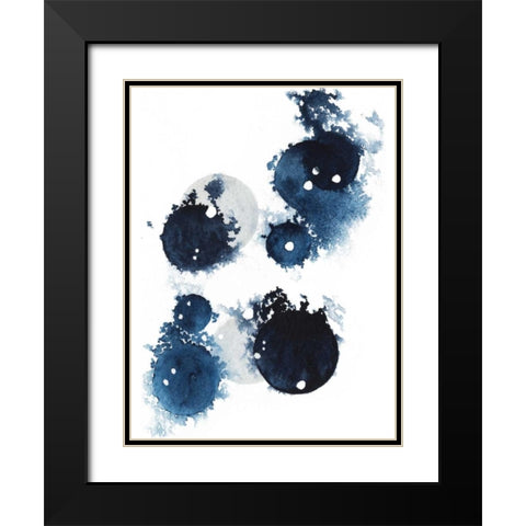 Blue Galaxy III Black Modern Wood Framed Art Print with Double Matting by Popp, Grace