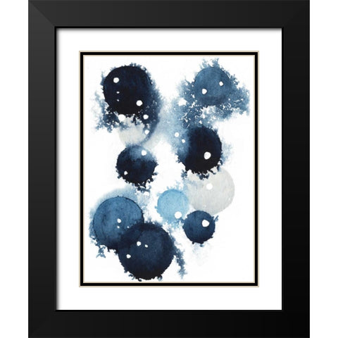Blue Galaxy IV Black Modern Wood Framed Art Print with Double Matting by Popp, Grace