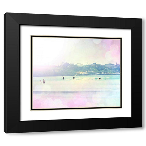 Surfin 1 Black Modern Wood Framed Art Print with Double Matting by Coomes, Sylvia