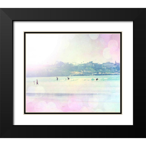 Surfin 1 Black Modern Wood Framed Art Print with Double Matting by Coomes, Sylvia
