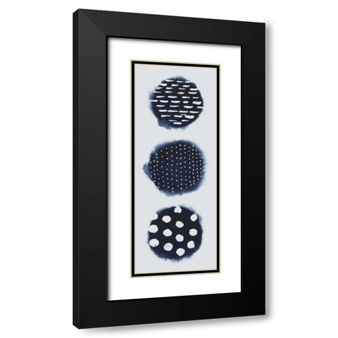 2-Up Circular Trilogy II Black Modern Wood Framed Art Print with Double Matting by Popp, Grace