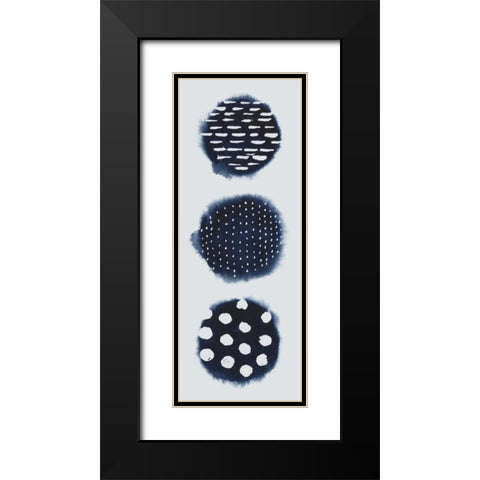 2-Up Circular Trilogy II Black Modern Wood Framed Art Print with Double Matting by Popp, Grace