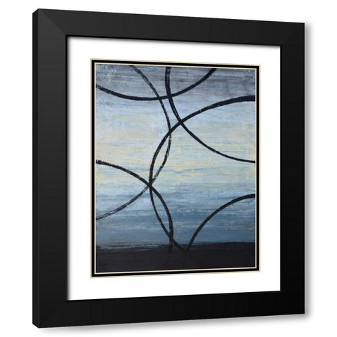 Tangled Loops I Black Modern Wood Framed Art Print with Double Matting by Avondet, Natalie