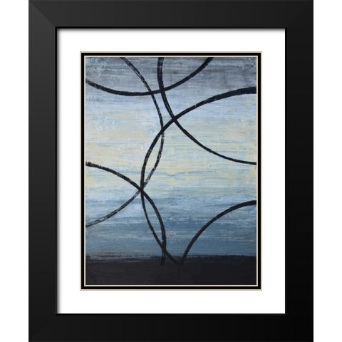 Tangled Loops I Black Modern Wood Framed Art Print with Double Matting by Avondet, Natalie