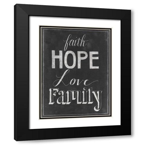 Chalkboard Faith I Black Modern Wood Framed Art Print with Double Matting by Popp, Grace
