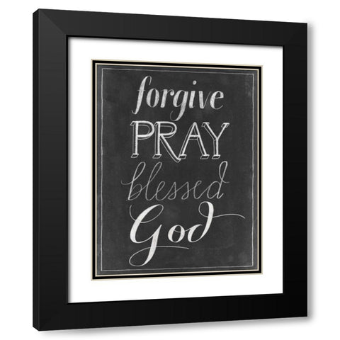 Chalkboard Faith II Black Modern Wood Framed Art Print with Double Matting by Popp, Grace