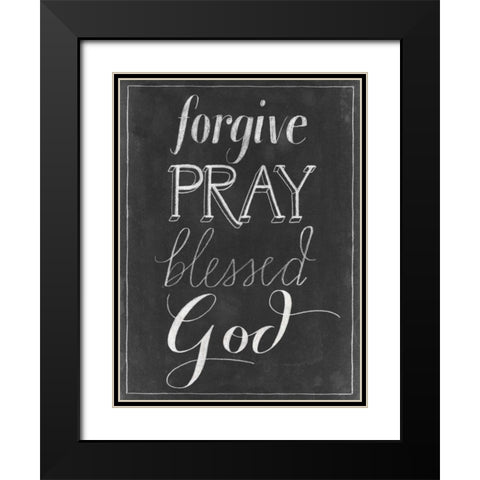 Chalkboard Faith II Black Modern Wood Framed Art Print with Double Matting by Popp, Grace